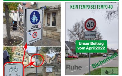 Fehlende Radweg-Hinweisschilder + Wann kommt endlich Tempo 40?