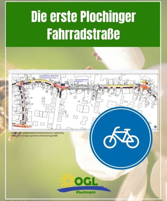 Die erste Plochinger Fahrradstraße