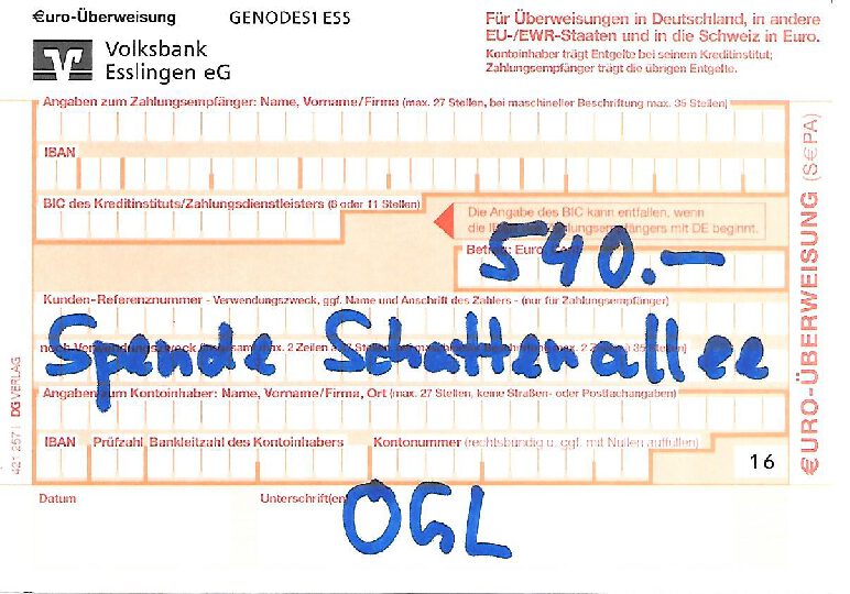 Schattenalle realisiert
