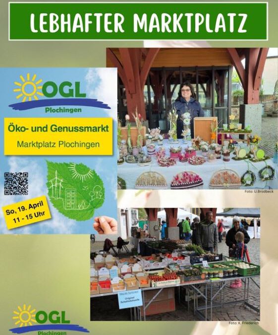 Lebhafter Marktplatz am Sonntag